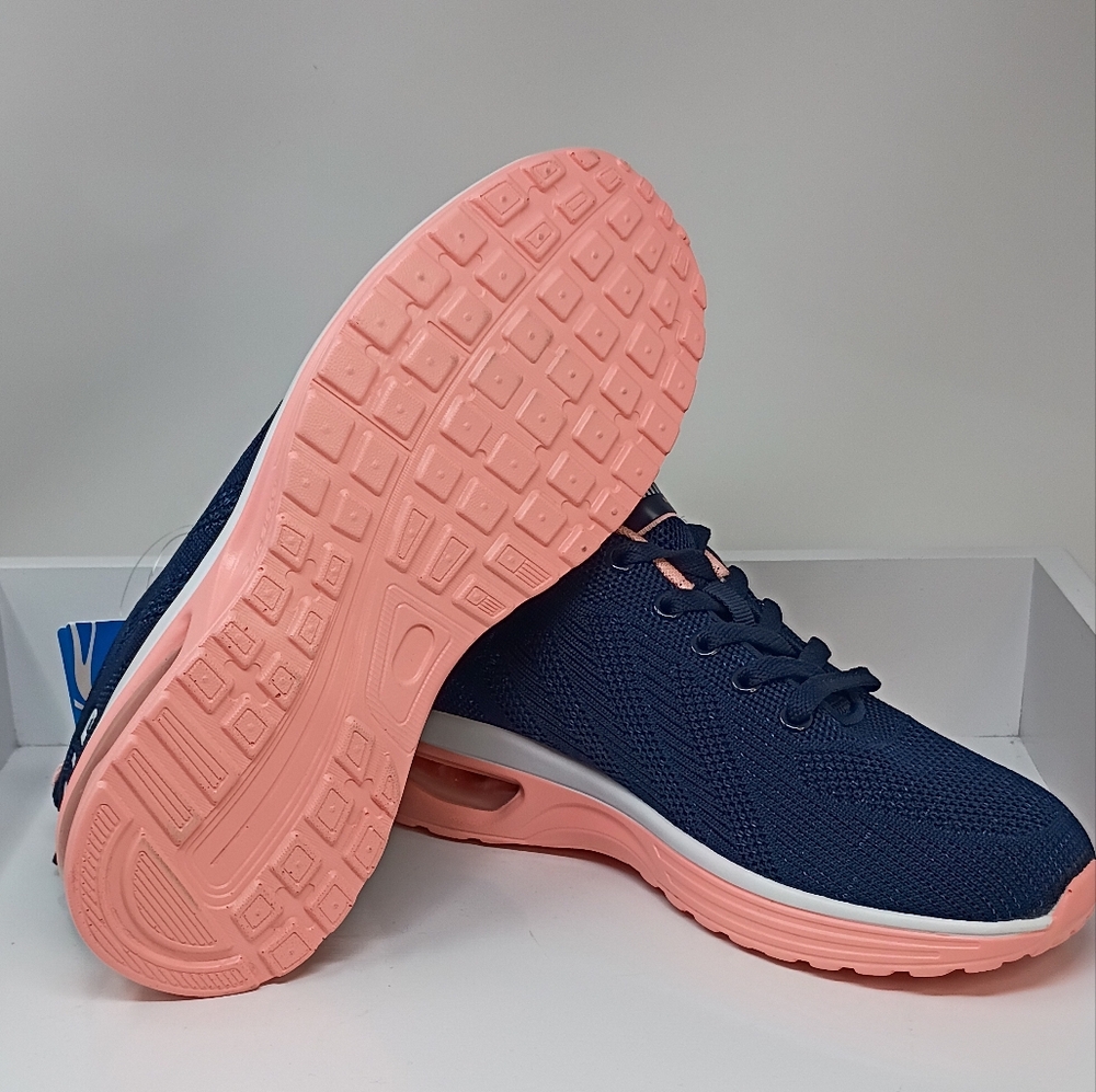 Women's Navy and Pink Sneakers - Picture 5 of 12